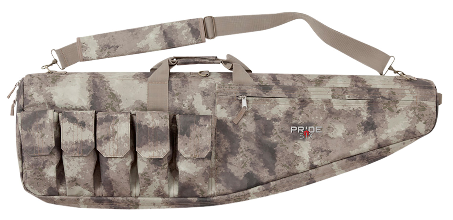 Tac Six 10933 Duty Tactical Rifle Case made of Endura with ATACS AU Finish, Lockable Zipper