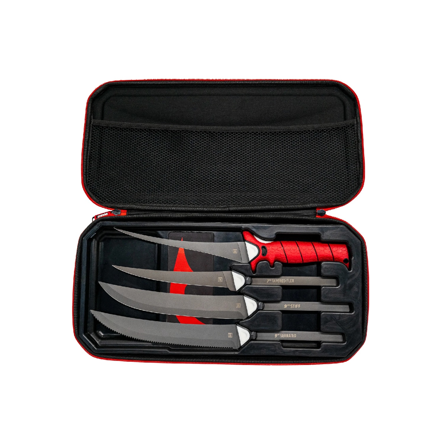 Bubba Multi Flex Interchangeable Fillet Knife Set 4 Blades Red White