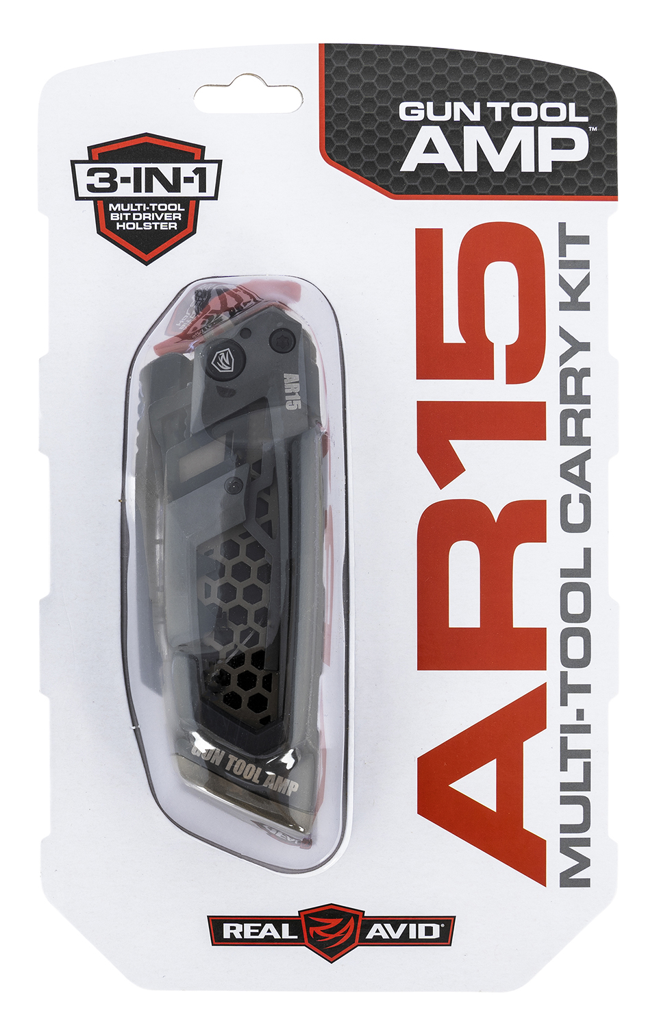Real Avid AVGTAMPAR Gun Tool AMP-AR Gray/OD Steel Folding Multi-tool for AR-15