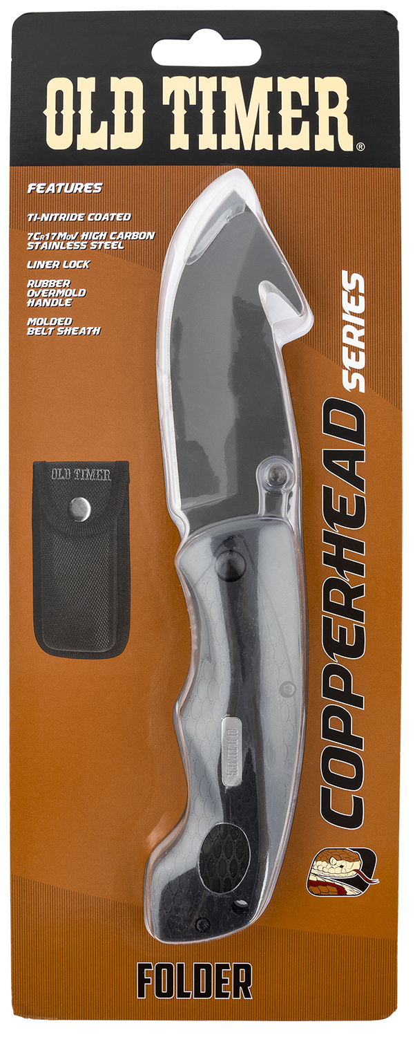 Old Timer 2148OTCP Copperhead Gut Hook Liner Lock Folding Knife