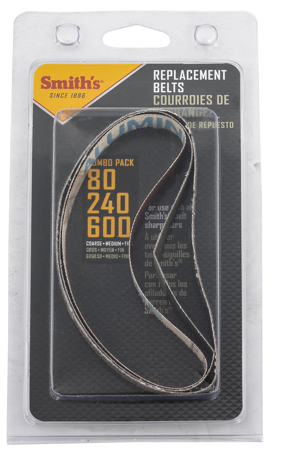 Smiths Products 50949 Replacement Belts  Cordless Knife & Tool Sharpener Fine/Medium/Coarse Diamond Sharpener  3 Belts