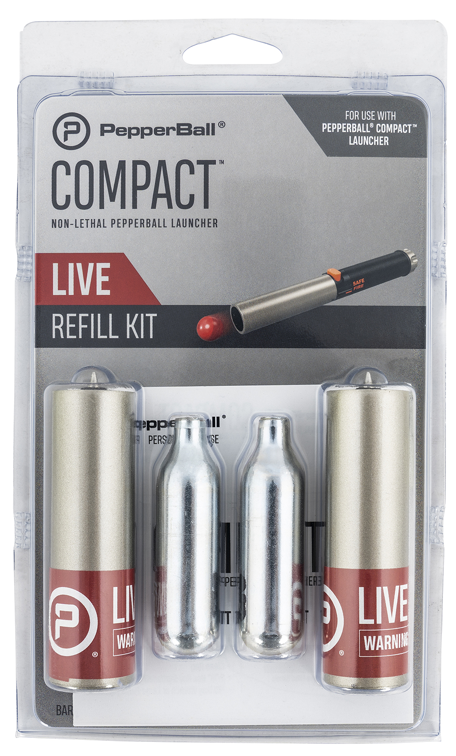 PEPPERBALL COMPACT REFILL KIT LIVE 2-LIVE SD BARREL CARTRIDE
