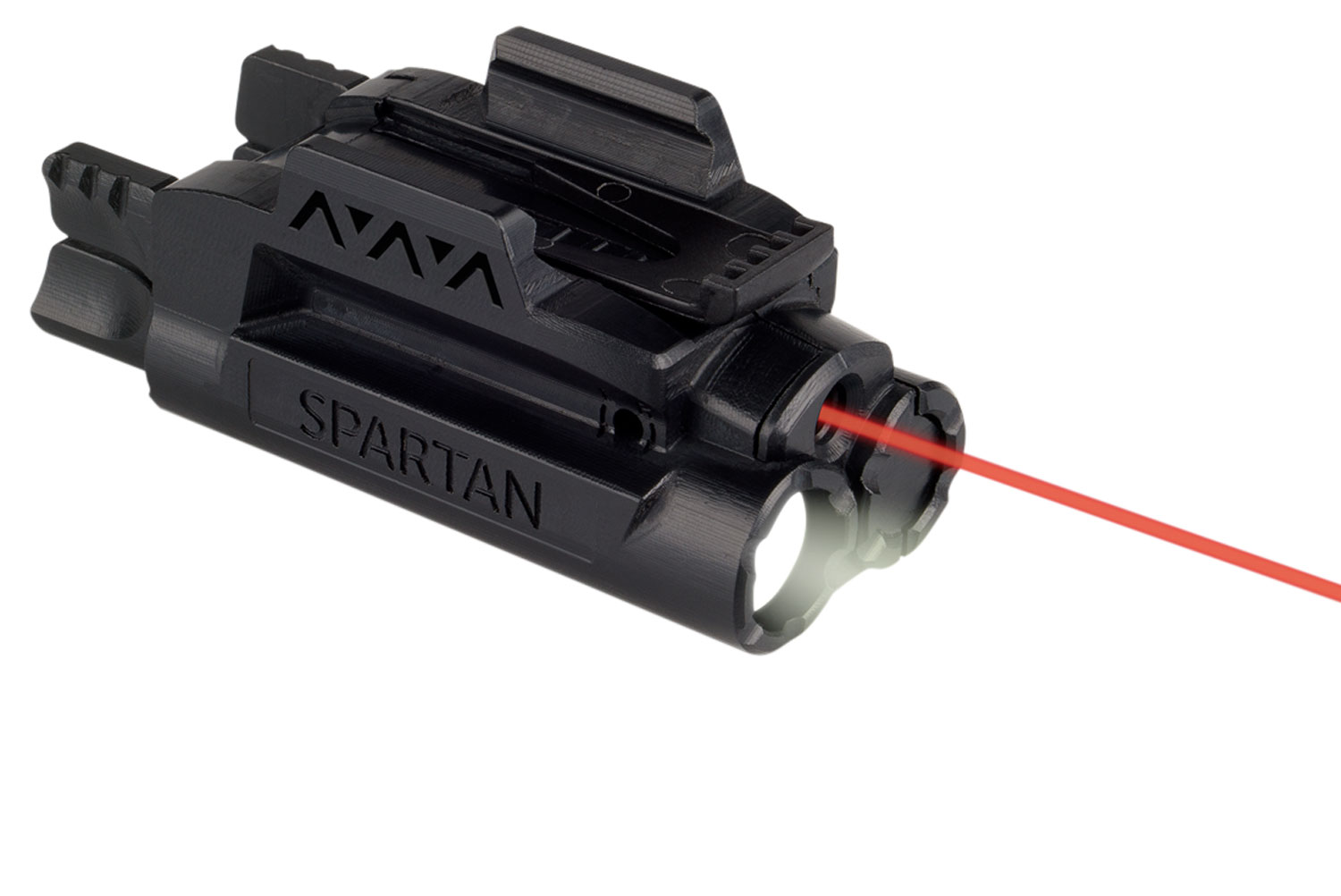 LaserMax SPSCR Spartan Laser/Light Combo 5mW Red Laser with 650nM Wavelength, 120 Lumens White LED Light Black Finish for Rail-Equipped Handgun