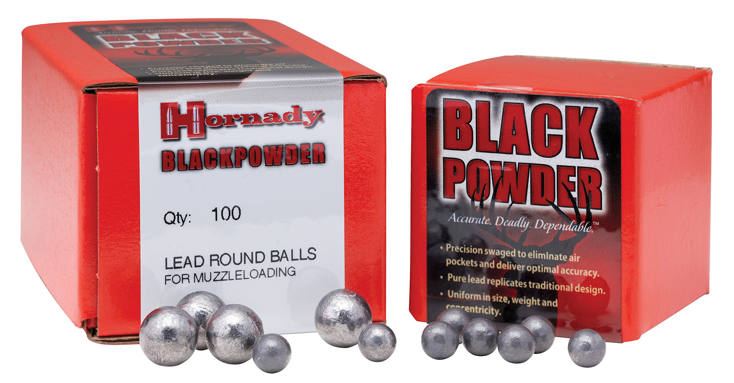 Hornady 6070 Black Powder Lead Balls 44 Cal .454 100 Per Box