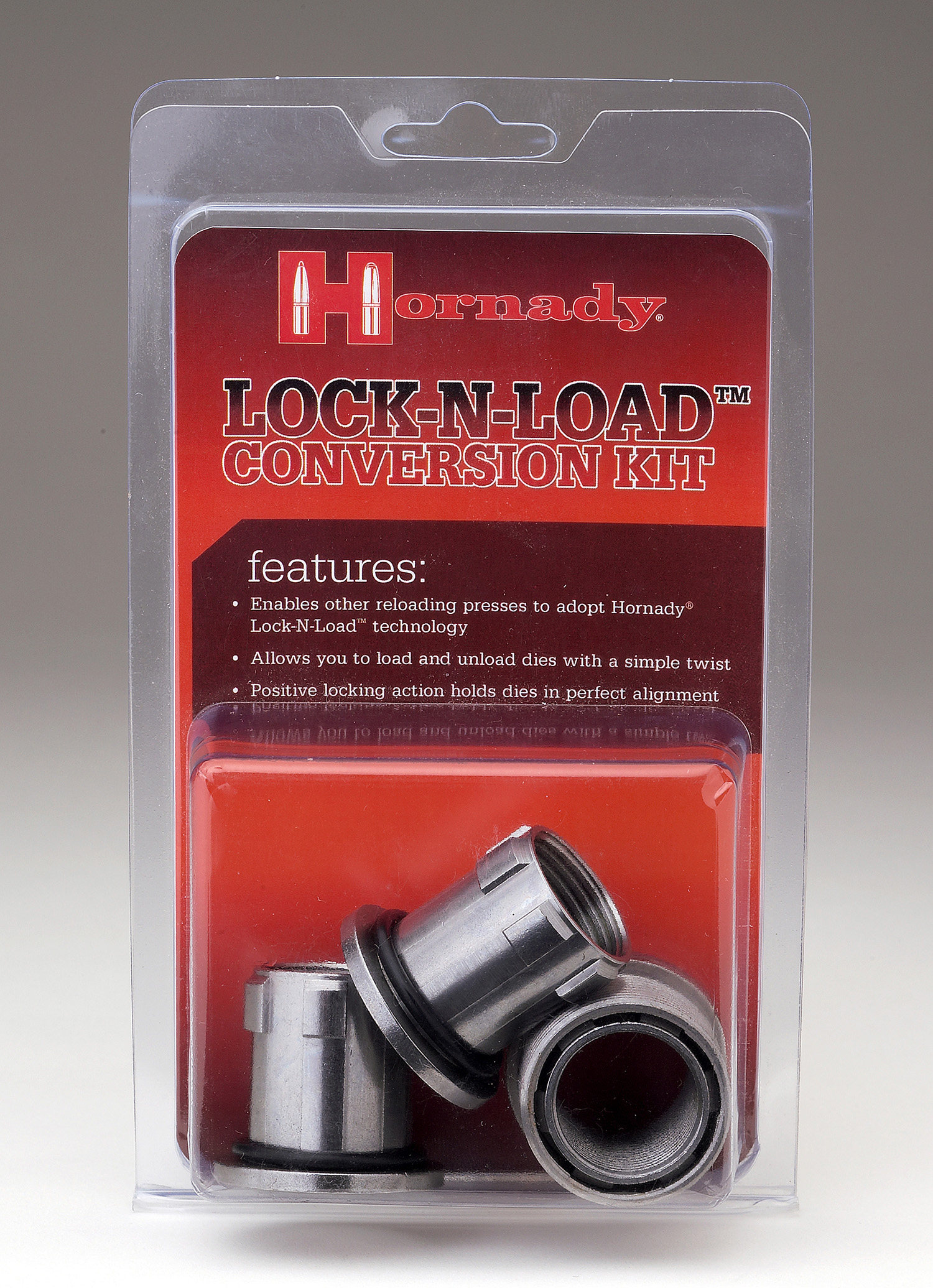 Hornady 044099 Lock-N-Load Conversion Kit Silver Multi-Caliber Steel