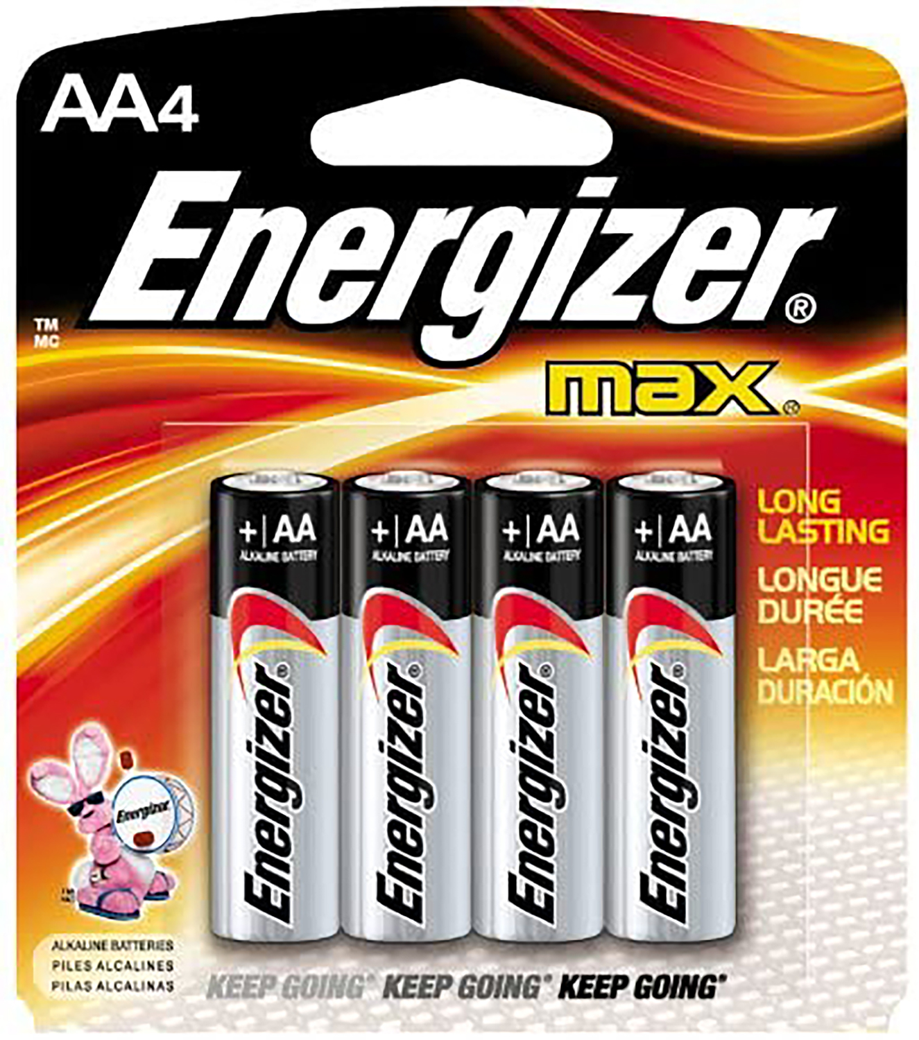 Energizer E91BP4 AA Max 1.5V Alkaline, Qty (4) Single Pack