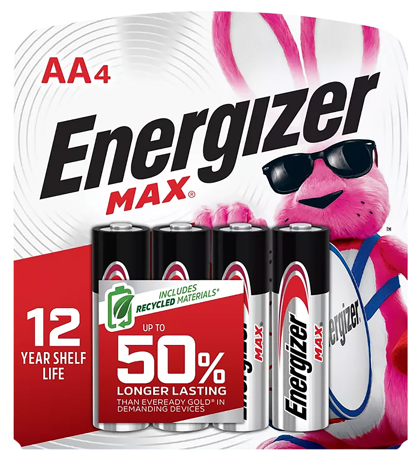Energizer E91BP4 AA Max 1.5V Alkaline, Qty (4) Single Pack