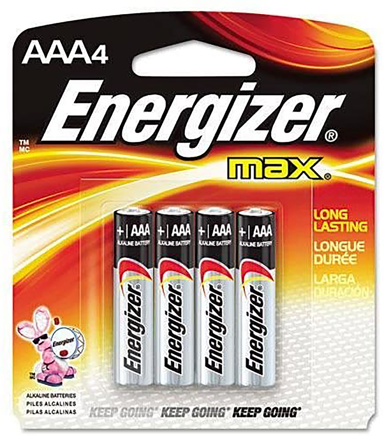 Energizer E92BP4 AAA Max 1.5V Alkaline, Qty (4) Single Pack