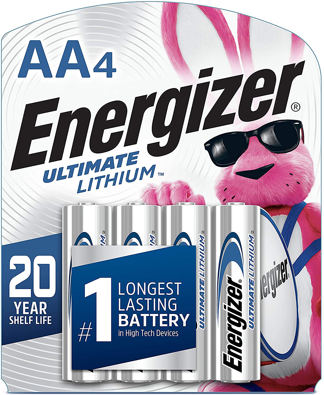 Energizer L91SBP4H3 AA Ultimate 1.5V Lithium, Qty (4) Single Pack