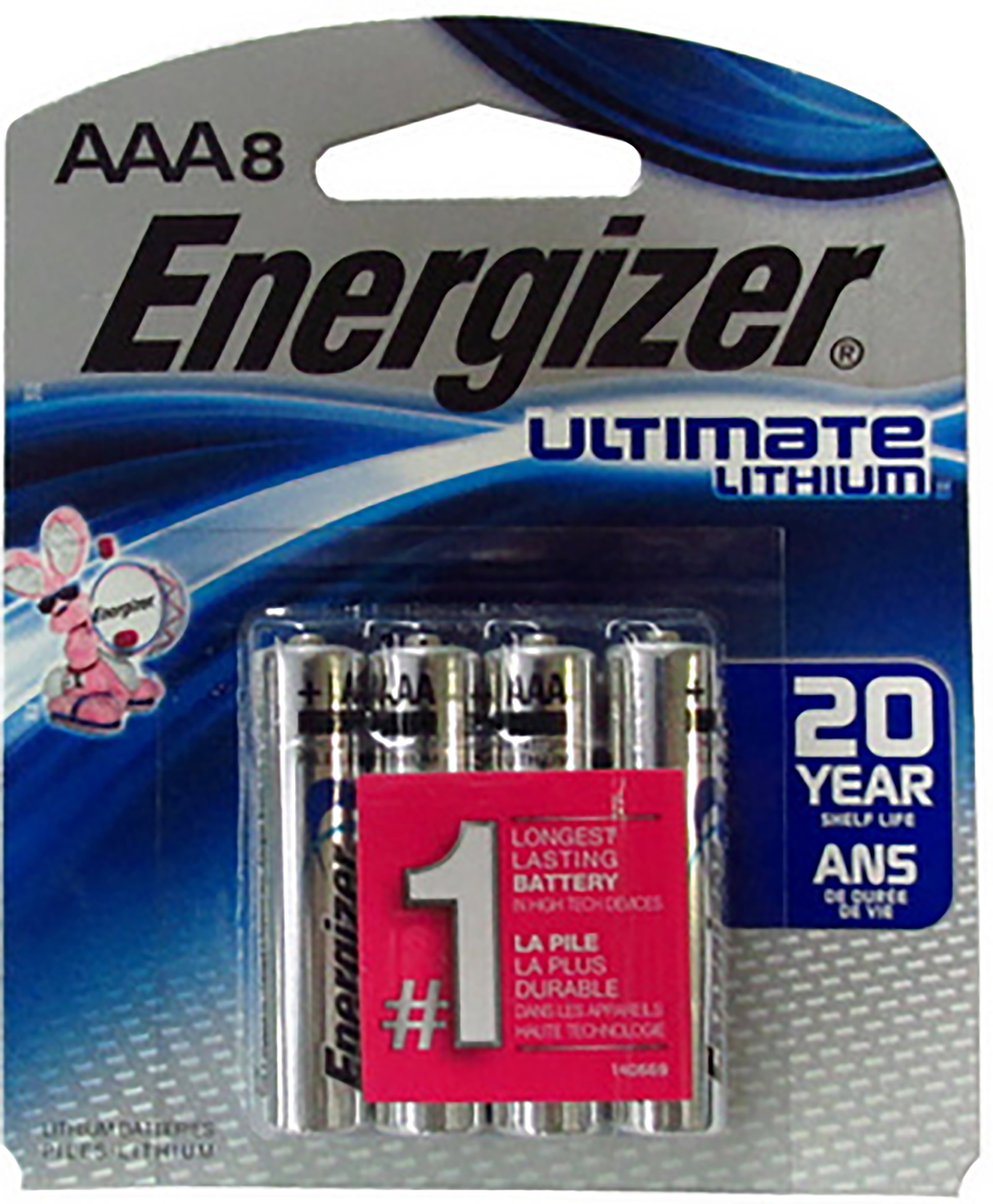 Energizer L92SBP8H3 AAA Ultimate 1.5V Lithium, Qty (8) Single Pack