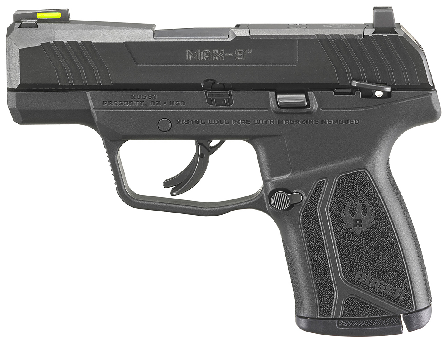 RUGER MAX-9 9MM LUGER DAY/NIGT SIGHT 10-SHOT OPTIC READY