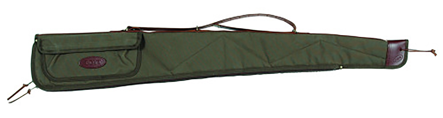 Boyt Harness 0GCWC5211 Signature Shotgun Case made of Waxed Canvas with OD Green Finish, Quilted Flannel Lining, Accessory Pocket & Lockable Zipper 52