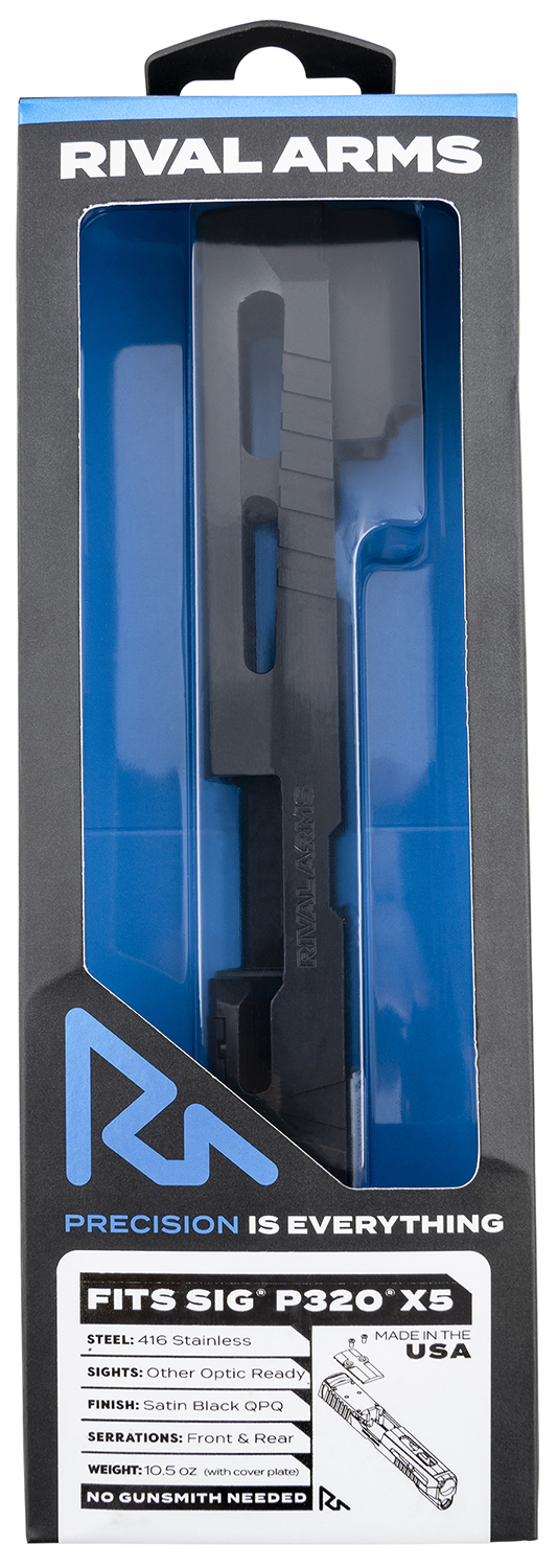 RIVAL ARMS SIG320 X5 A1 STRIPPED SLIDE W/DOC CUT BLACK