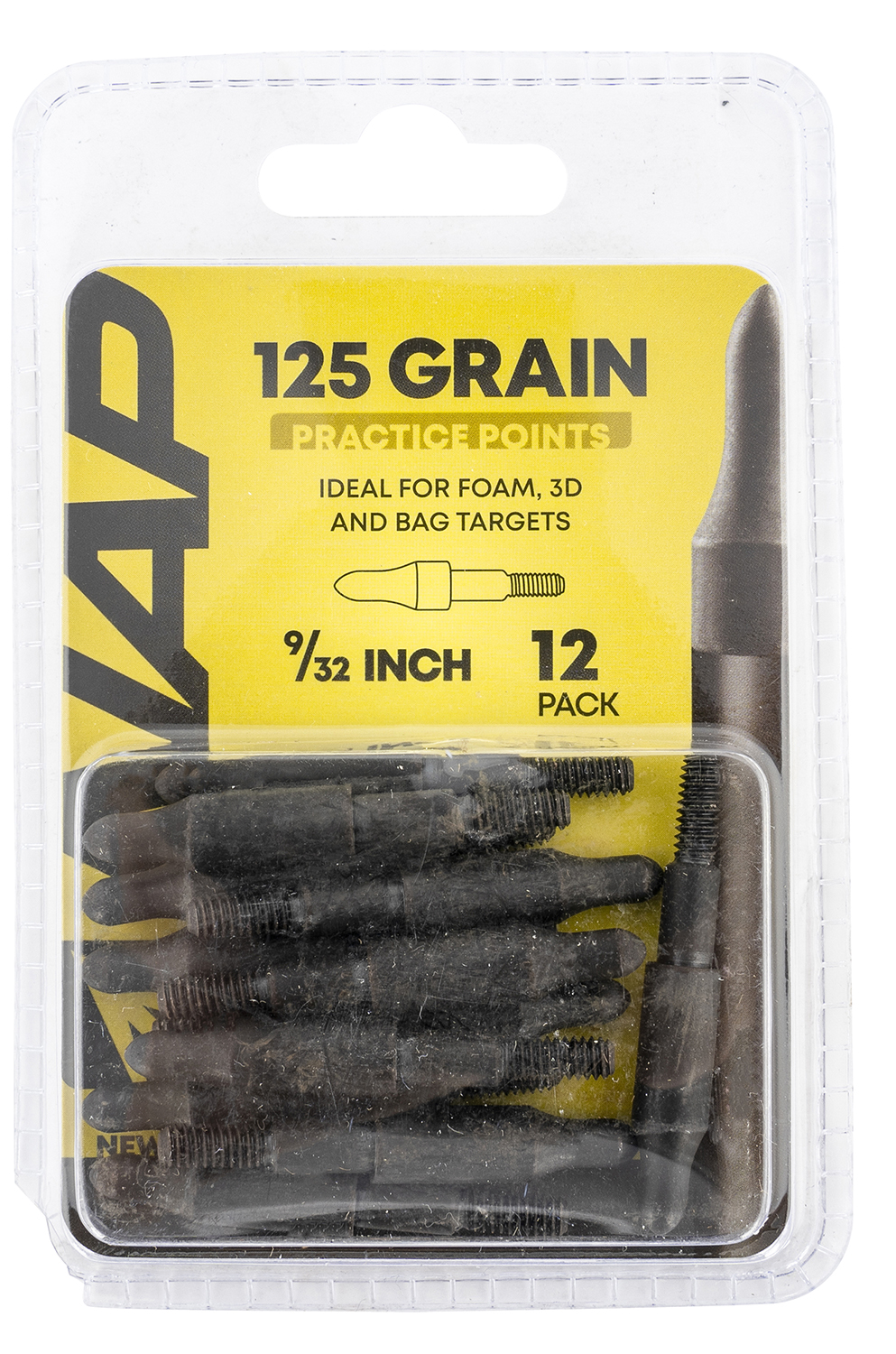 NAP NAP-60-P3DP-932X 3D Practice Points Field Tips Fixed 125 grain Black