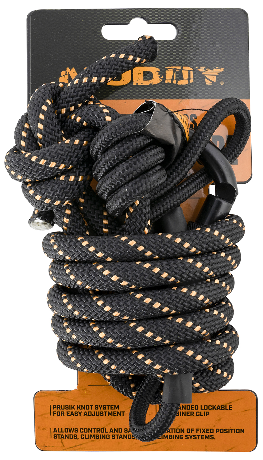 MUDDY SAFETY HARNESS LINEMAN'S ROPE W/CARABINER & PRUSIK KNOT