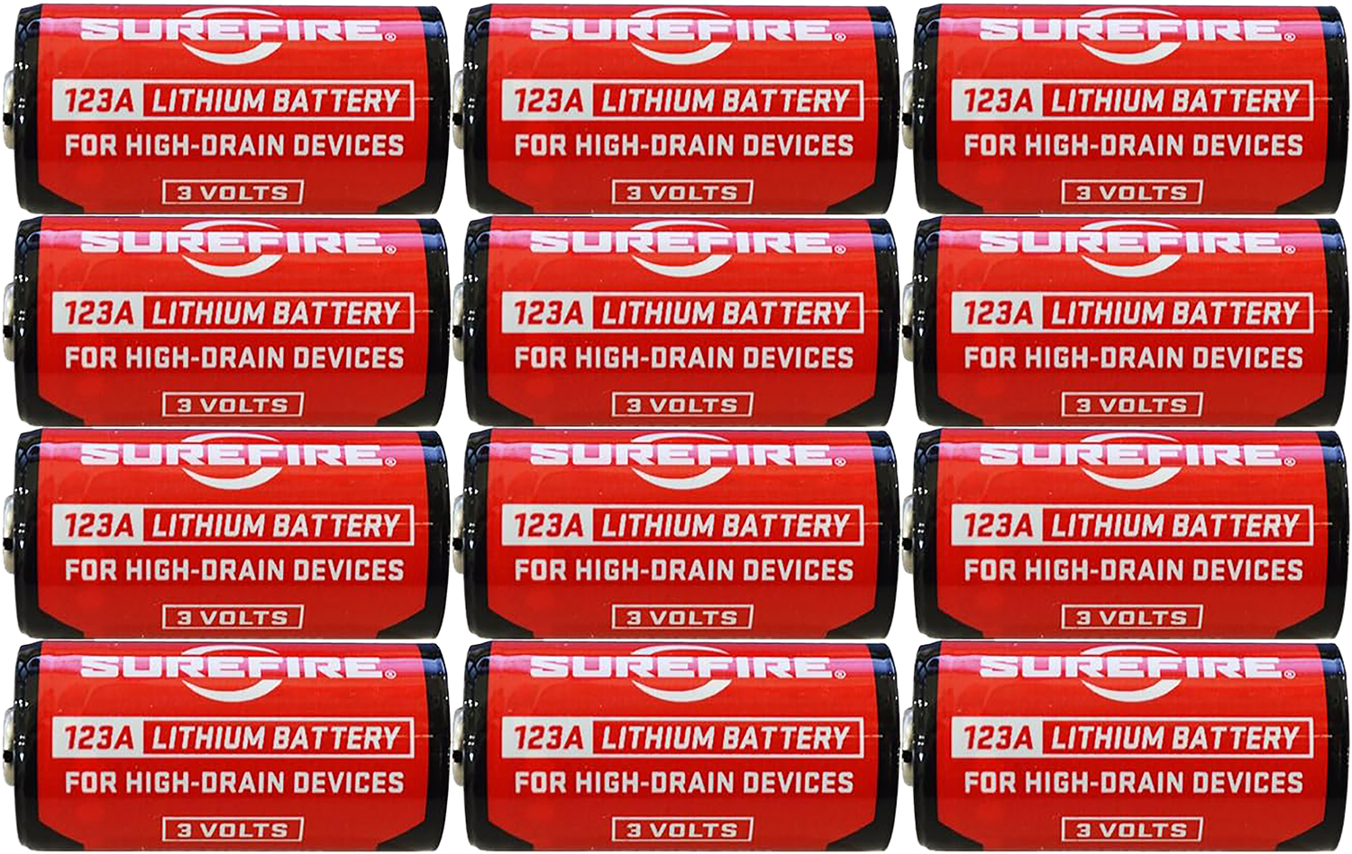 SureFire SF12ABBCS CR123A  3V 1550 mAh 12 Pack