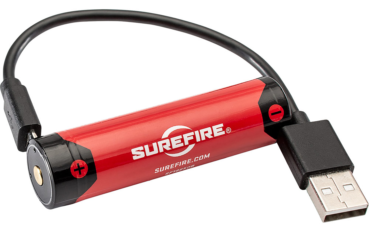 SureFire SF18650B Rechargeable Micro USB Lithium Battery 3.6V Li-Ion 3.5 mAh 3,500 mAh Charges w/Micro USB