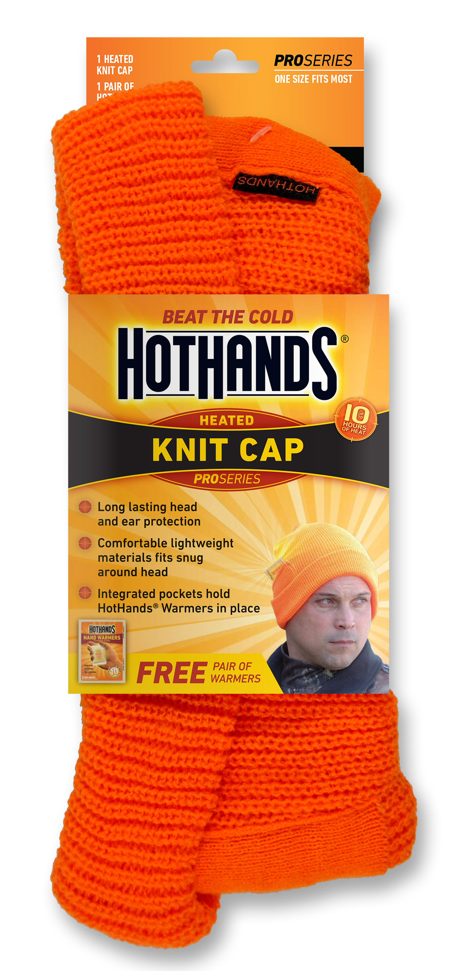 HotHands WCAPBLZ Pro Series Watch Cap Knit Blaze Orange OSFA B