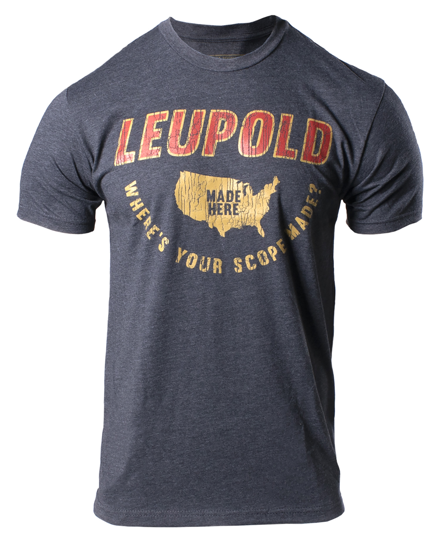 Leupold 180431 Made Here  Charcoal Heather Cotton/Polyester Short Sleeve 2XL