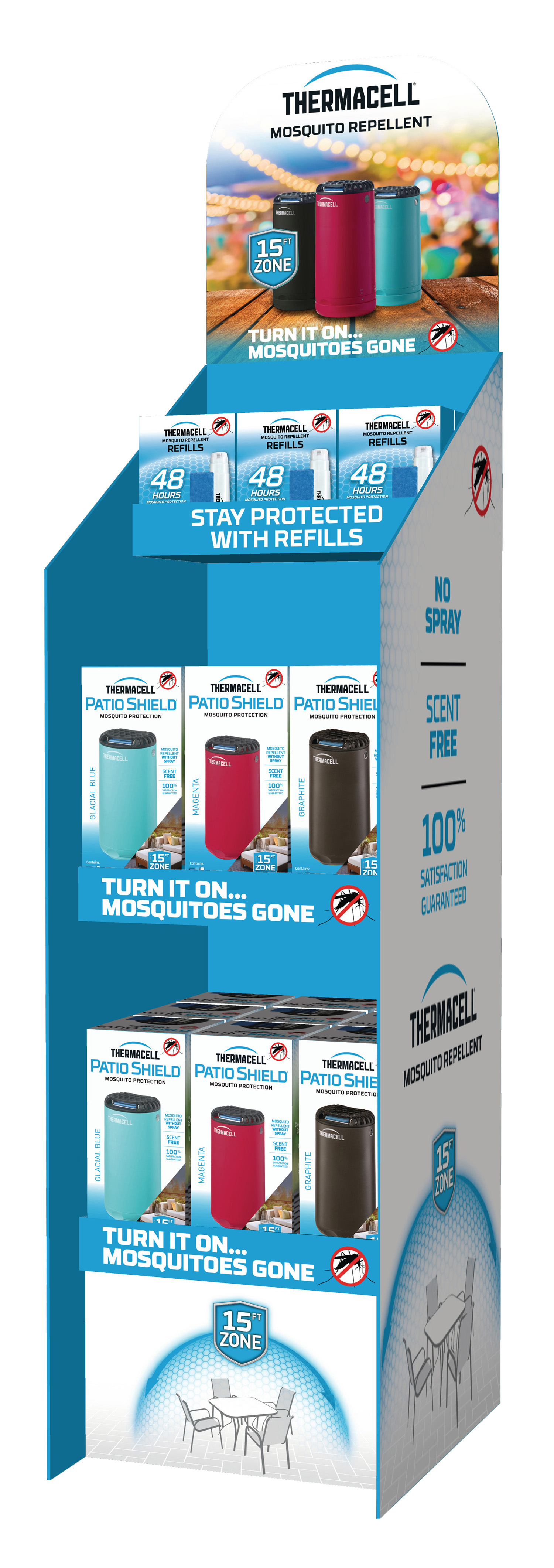 Thermacell MRPSPBL1812 Mixed Mosquito Repellers  Floor Stand Display