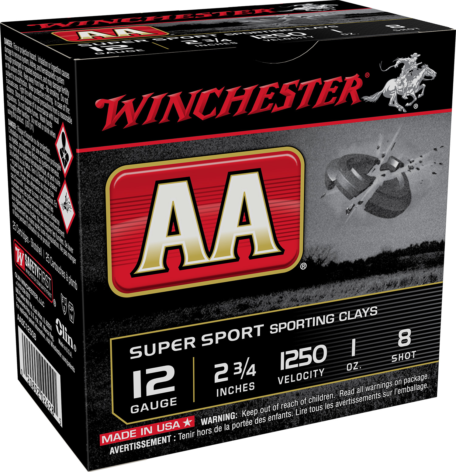Winchester Ammo AASC12508 AA Sporting Clay 12 Gauge 2.75