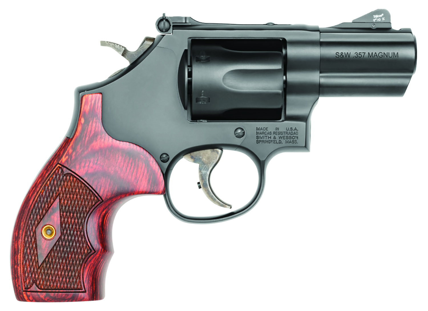 Smith & Wesson 13323 Model 19 Performance Center Carry Comp 357 Mag or 38 S&W Spl +P Blued Carbon Steel 2.50