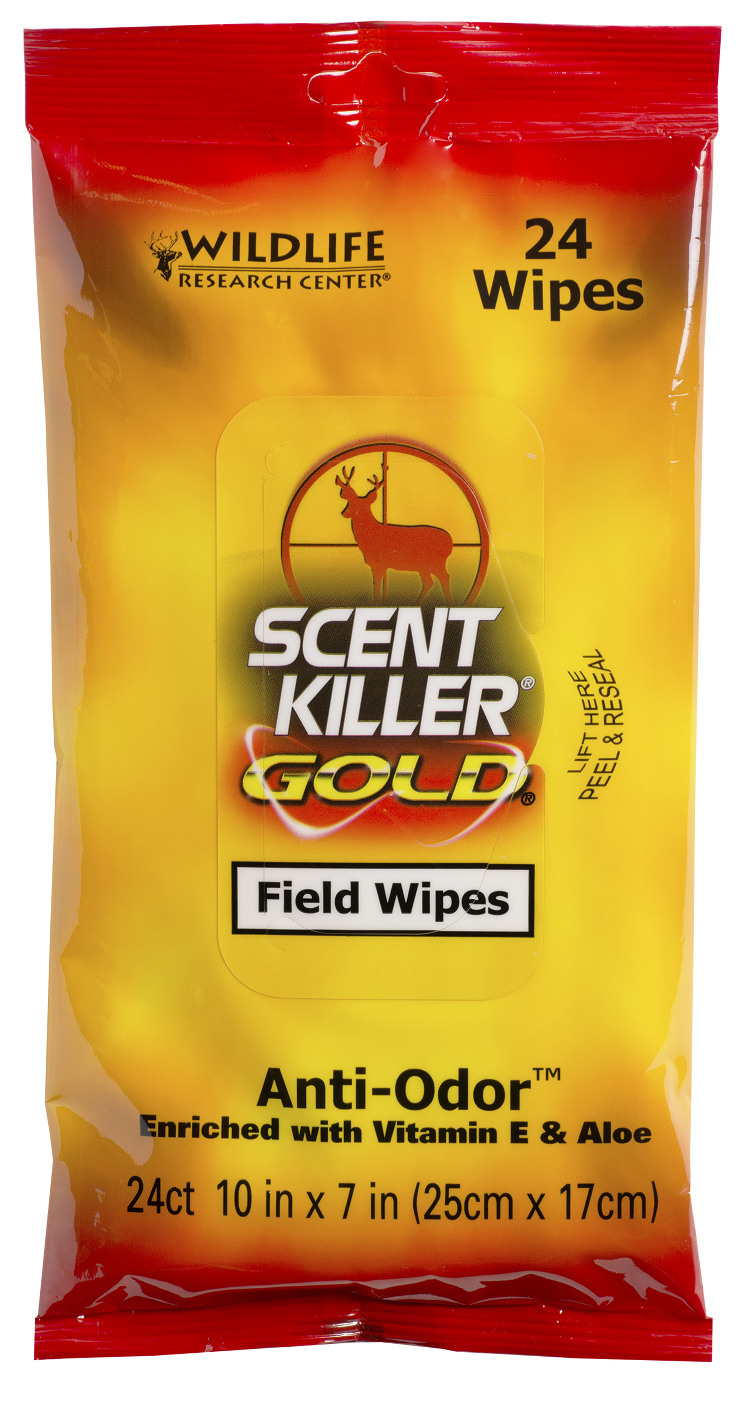 WRC FIELD WIPES SCENT KILLER GOLD 24-PACK