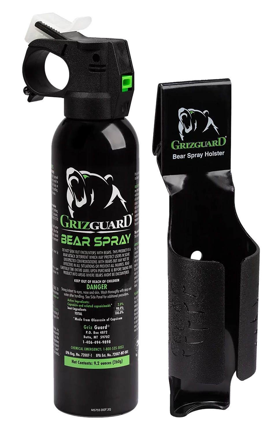 UDAP 260GG Griz Guard Bear Pepper Spray Black Effective 30 ft 9.2oz ...