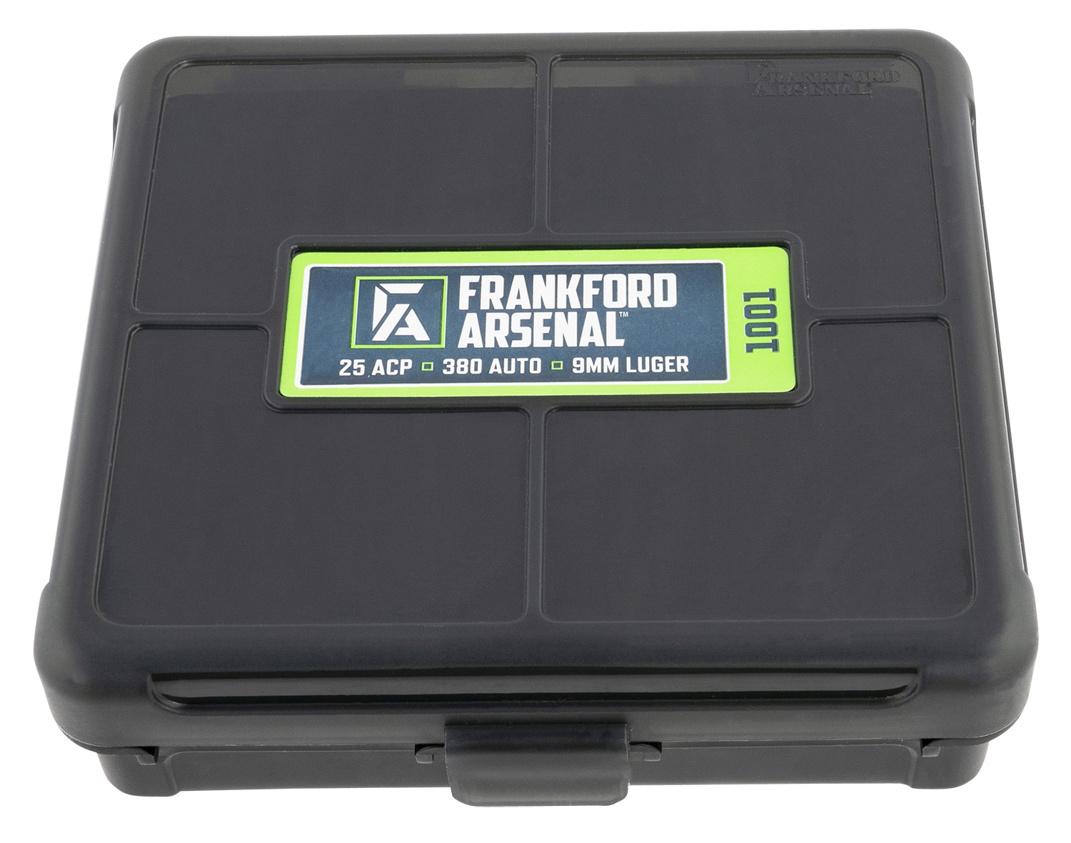 FRANKFORD ARSENAL AMMO BX .380 9MM 100 RND BLK/SMK HINGE TOP