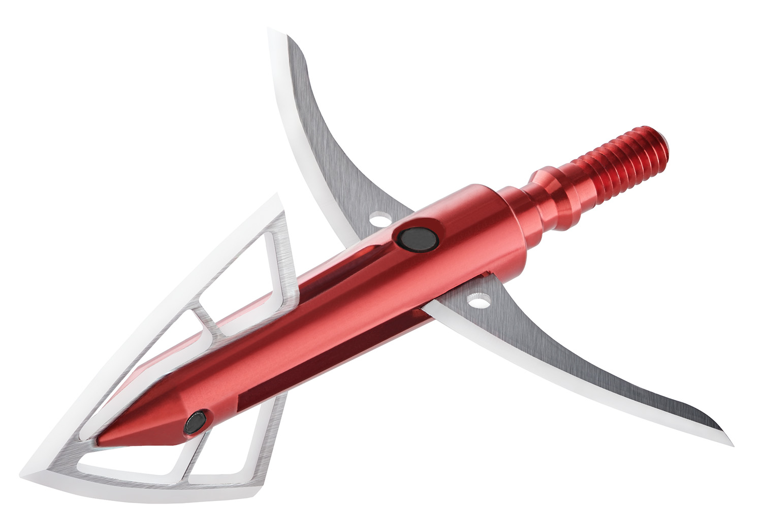 Bloodsport BLS10821 Gravedigger Extreme Broadhead Hybrid Mechanical Cut-On-Contact Tip Stainless Steel Blades Red 100 gr 3 Broadheads
