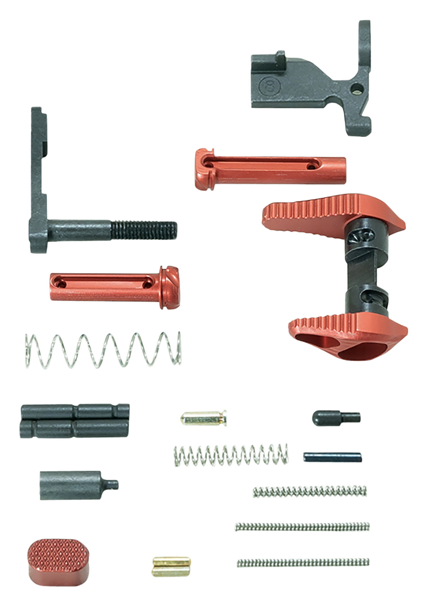 Timber Creek Outdoors ARLPKR Lower Parts Kit  Red Anodized Aluminum for AR-15
