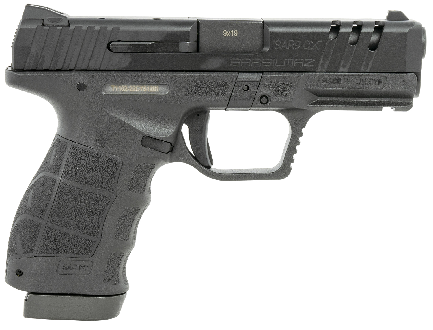 SAR USA SAR9CXBL SAR9 Compact X 9mm Luger Caliber with 4