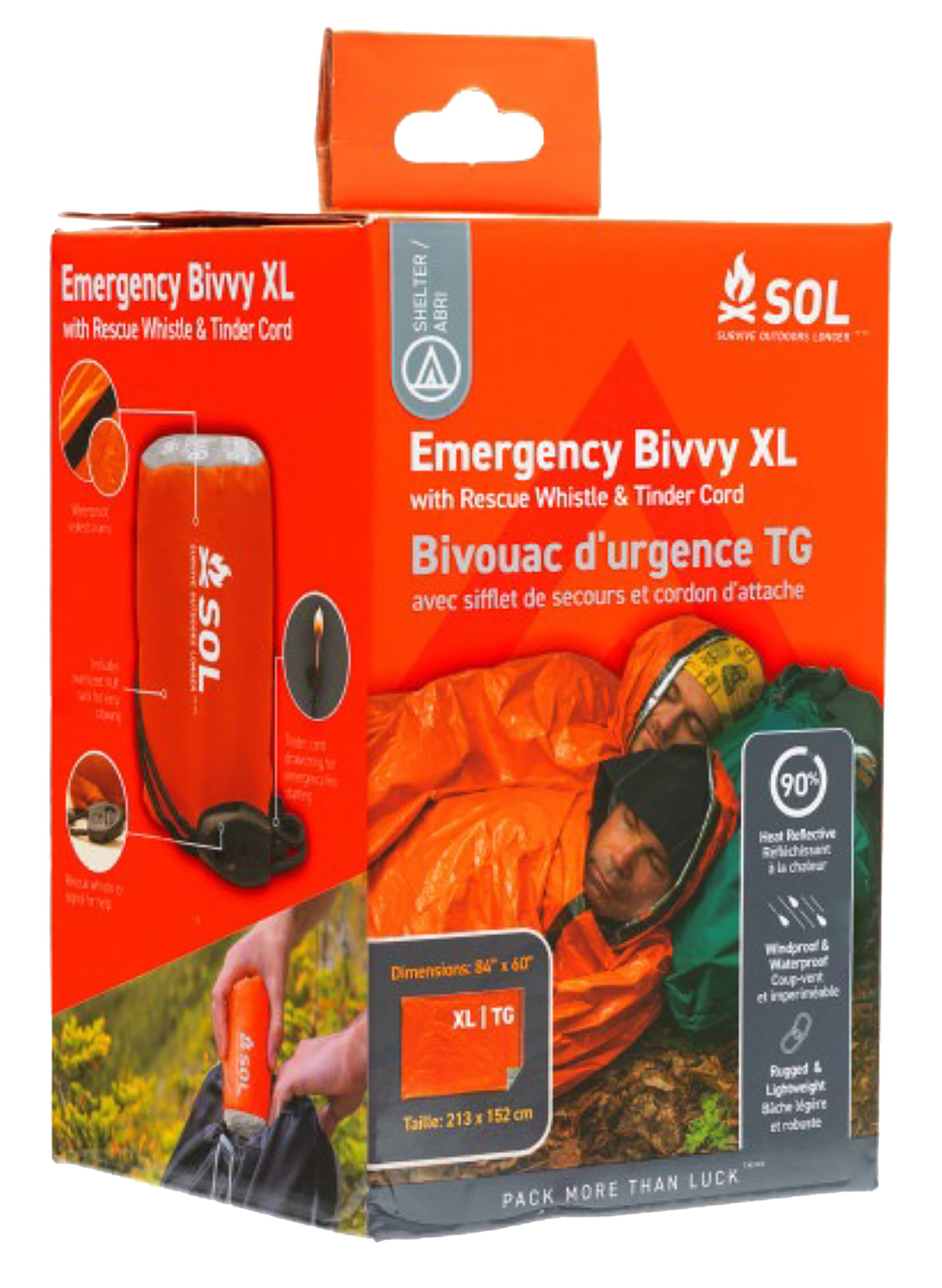 Adventure Medical Kits 01401144 SOL Bivvy Warmth Waterproof Wind Resistant Orange XL