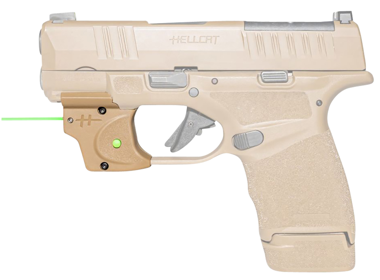 Viridian E Series Green Laser FDE Springfield Hellcat