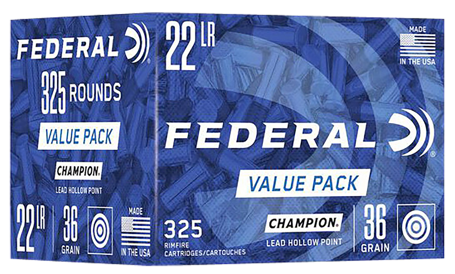 Federal 749 Champion Training Value Pack 22 LR 36 gr Lead Hollow Point 325 Per Box/ 10 Case