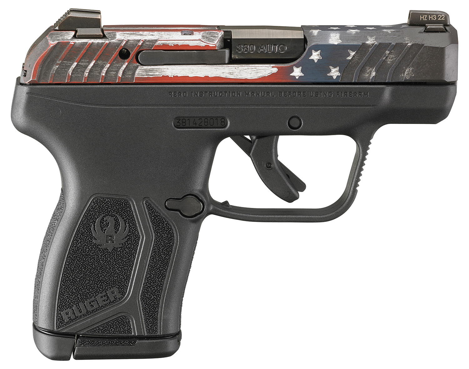 RUGER LCP MAX .380ACP FRONT NIGHT SIGHT AMERICAN FLAG 10-S