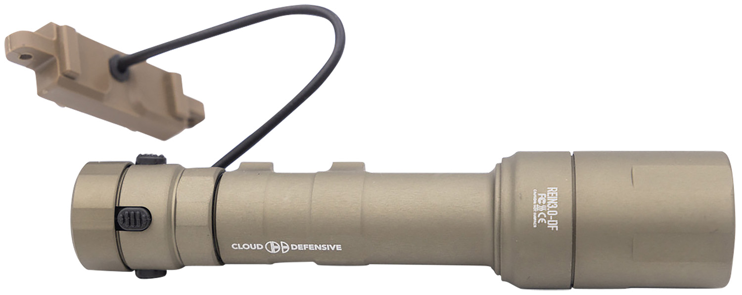 Cloud Defensive CD2109DFSFDE Rein 3.0 Flat Dark Earth Aluminum 1250 Lumens White Light Features Remote Switch