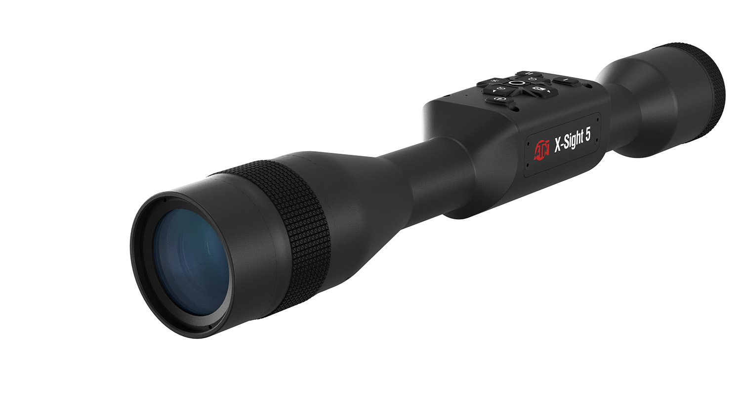 ATN DGWSXS3155P X-Sight 5 LRF Night Vision Rifle Scope, Black Anodized 3-15x30mm, Gen 5, Smart Mil Dot Reticle, Features Laser Rangefinder