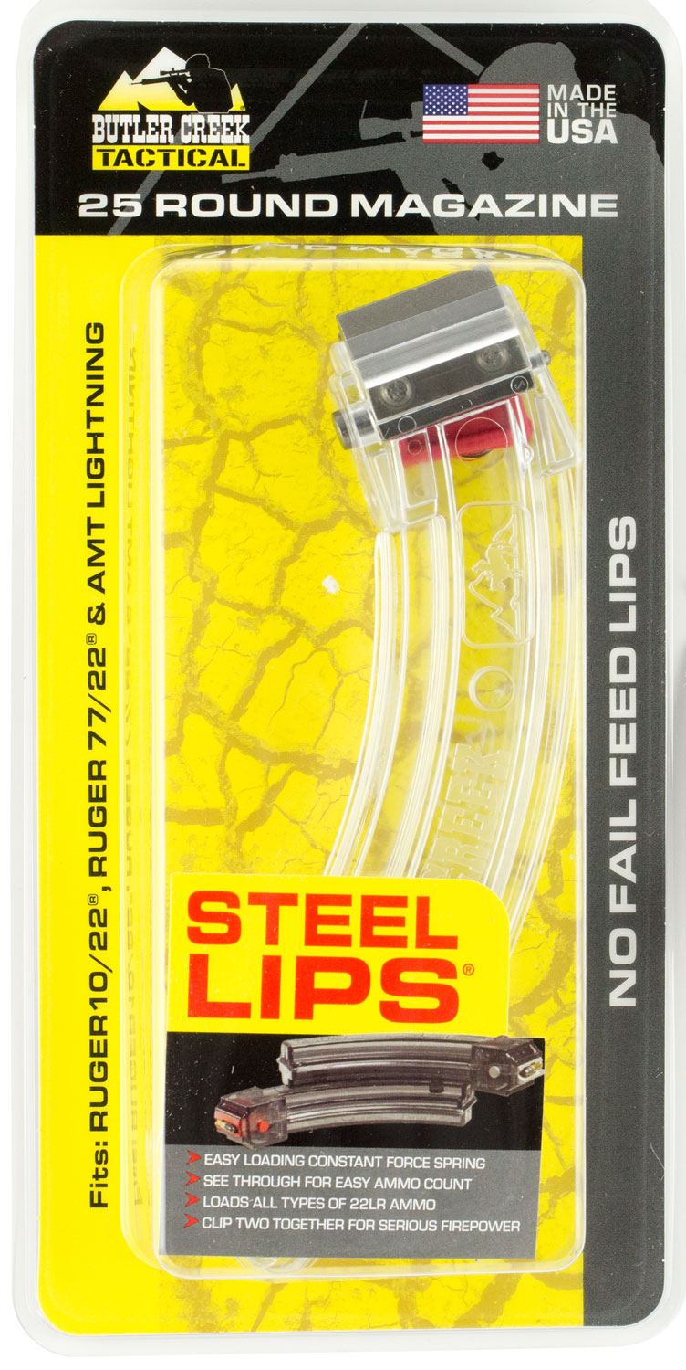 BUTLER CR. STEEL LIPS MAGAZINE RUGER 10/22 25RD CLEAR