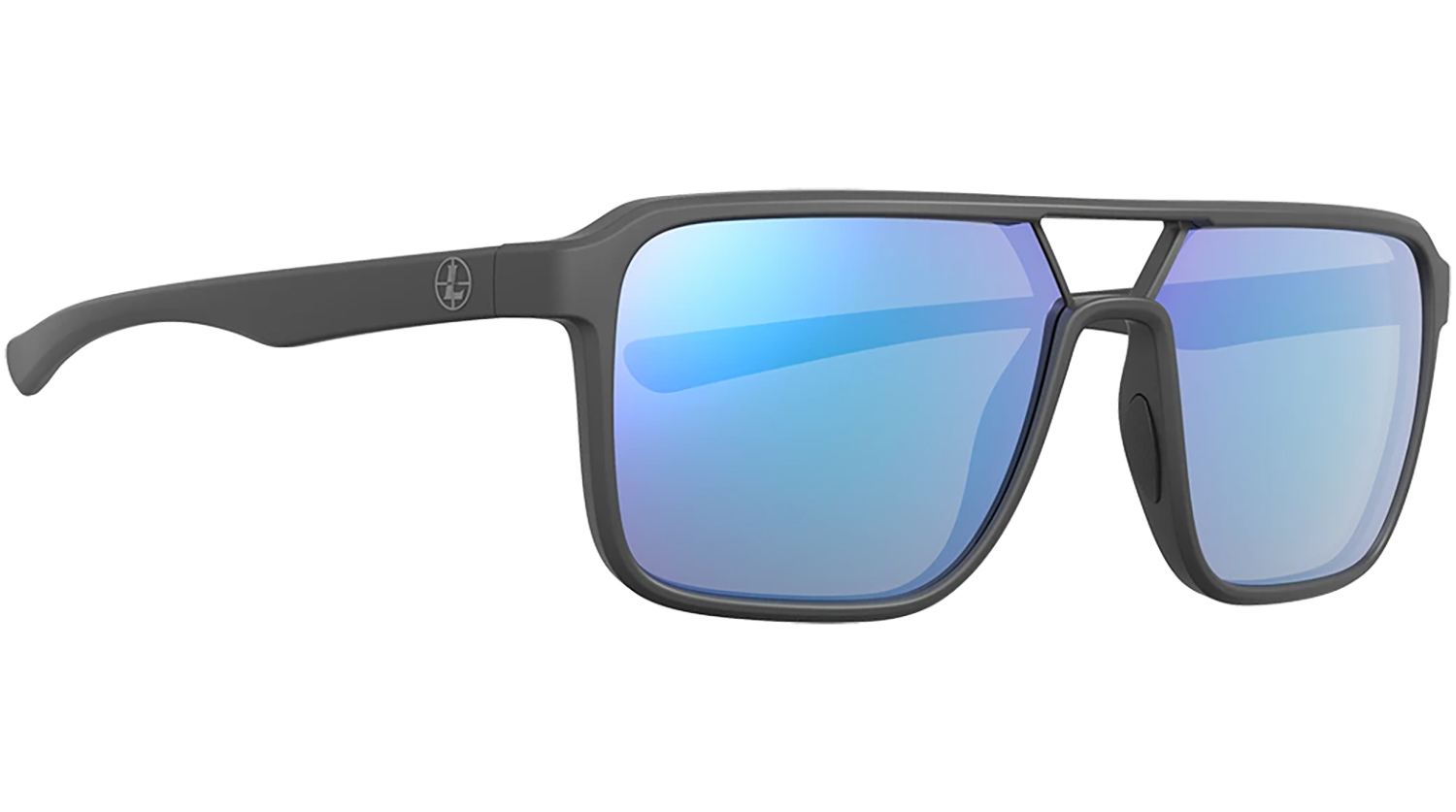 Leupold 182674 Performance Wear Bridger Shatter Proof Polarized Blue Mirror Lens, Dark Gray Frame, Includes Carrying Case/Bag/Lens Cloth