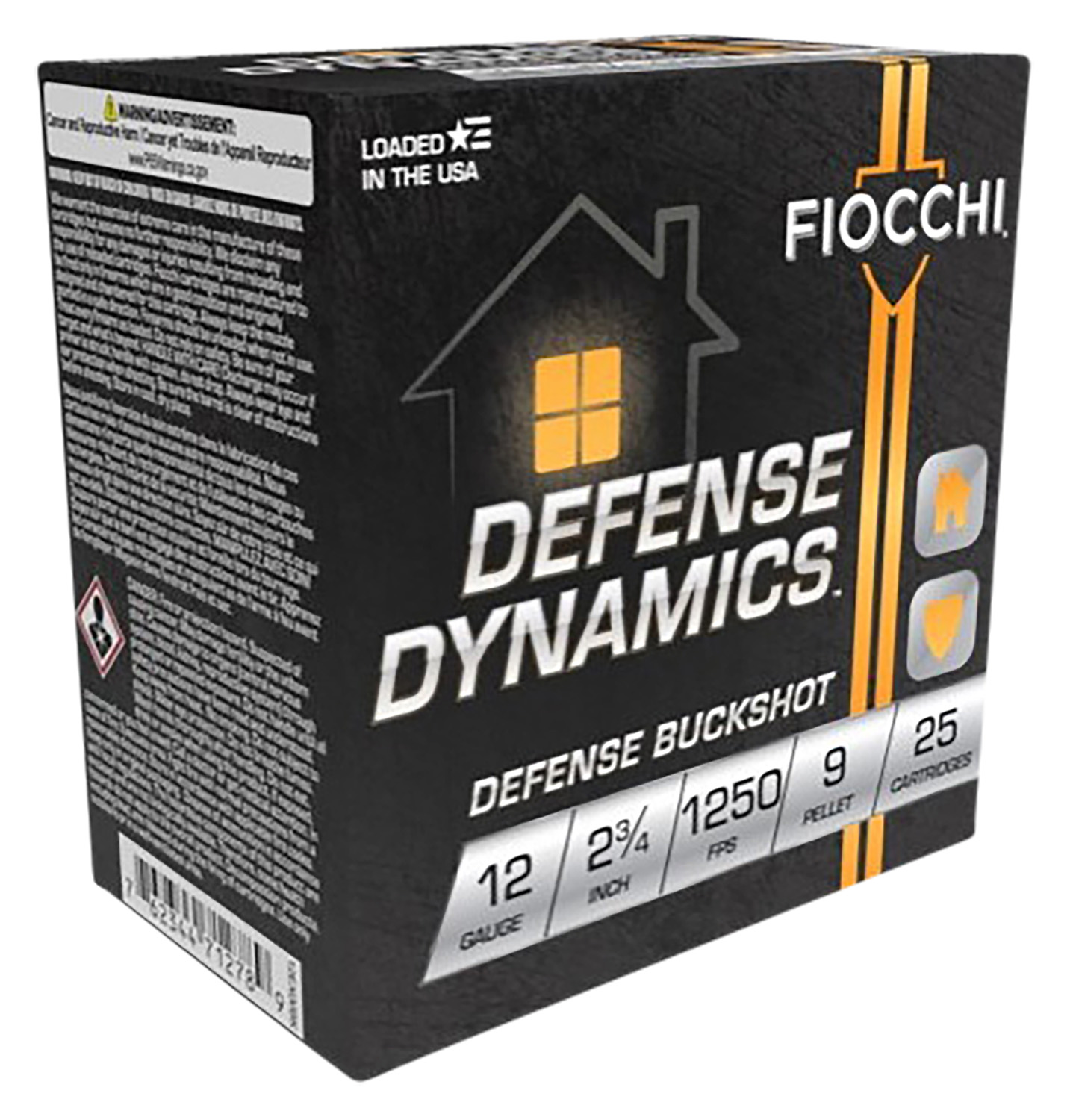 Fiocchi 12EX9P Defense Dynamics Defense Buckshot 12 Gauge 2.75