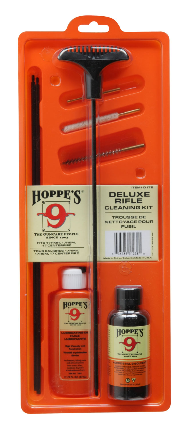 Hoppes D17B Rifle Cleaning Kit 4mm / 17 Cal (Clam Pack)