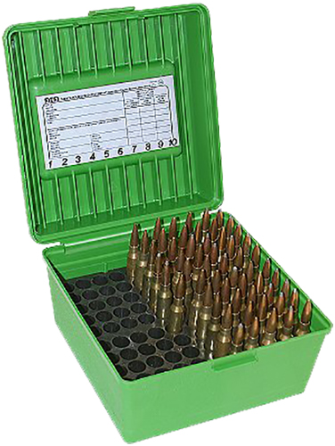 MTM Deluxe Rifle Ammo Case  <br>  WSM WSSM Ultra Mag Green 100 rd.