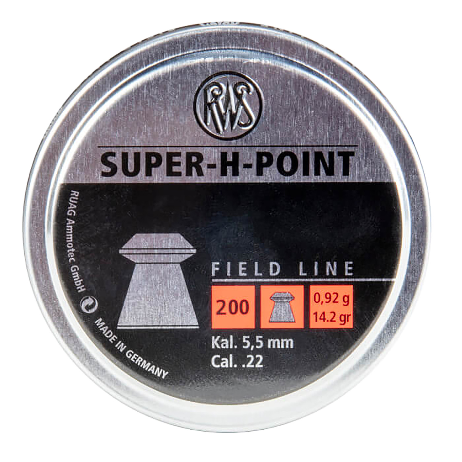 RWS Super-H-Point Field Line .22 Pellets  <br>  200 ct.