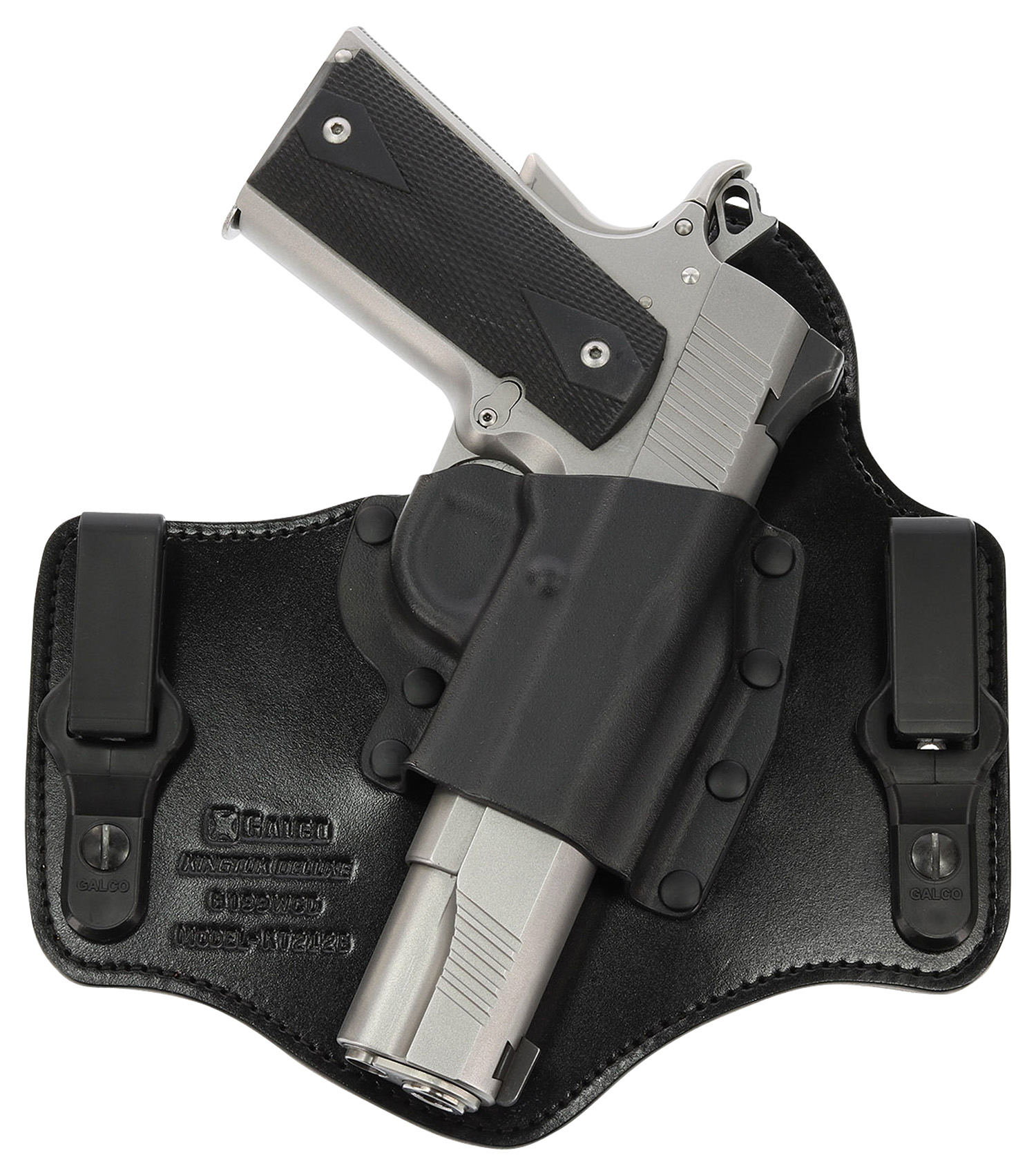 Galco KT800B KingTuk Deluxe Black Kydex Holster w/Leather Backing IWB fits Glock 43 Right Hand