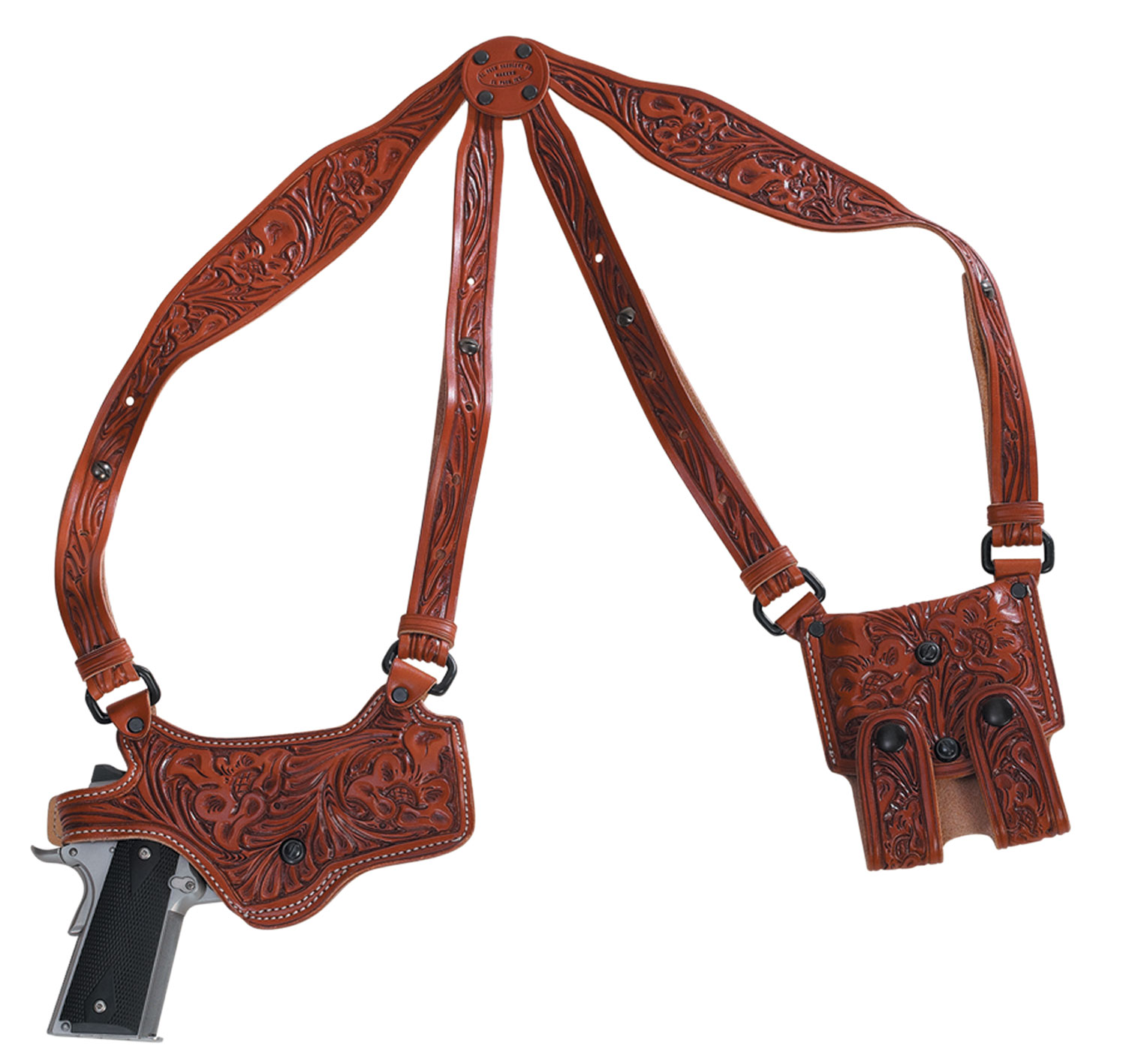 El Paso Saddlery SPMP40RR Spyder Shoulder System S&W M&P Leather Russet