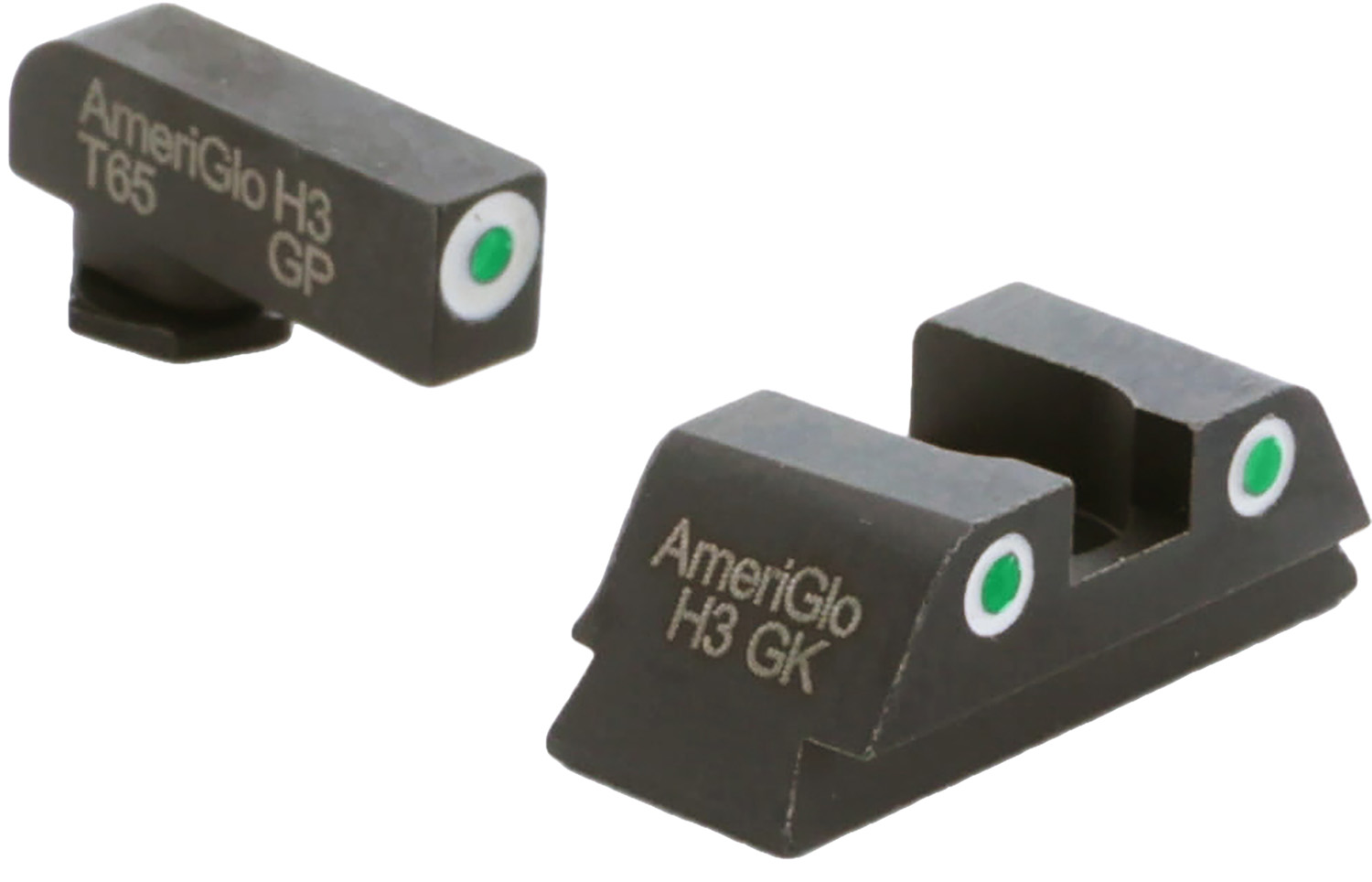 AMERIGLO TRITIUM CLASSIC SET GREEN/GREEN FOR GLOCK 42/43