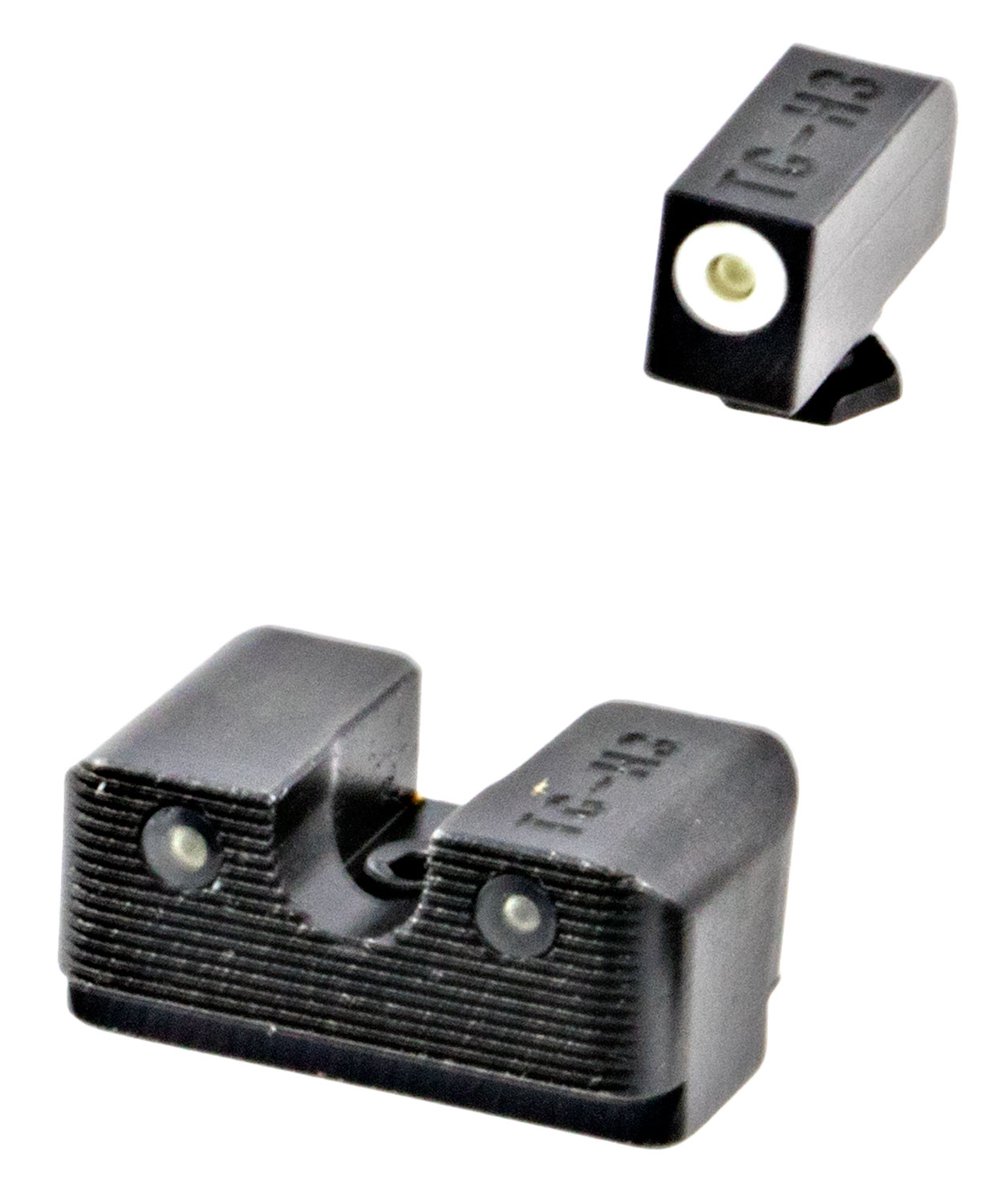 Truglo Tritium Pro Night Sights Fit Glock 20 21 25 28 29 30 31 32 37 40 41 - White Outline Front/Rear Green