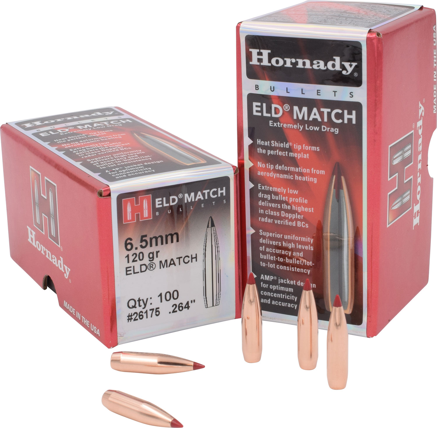 Hornady ELD Match Bullets with Heat Shield 6.5mm .264