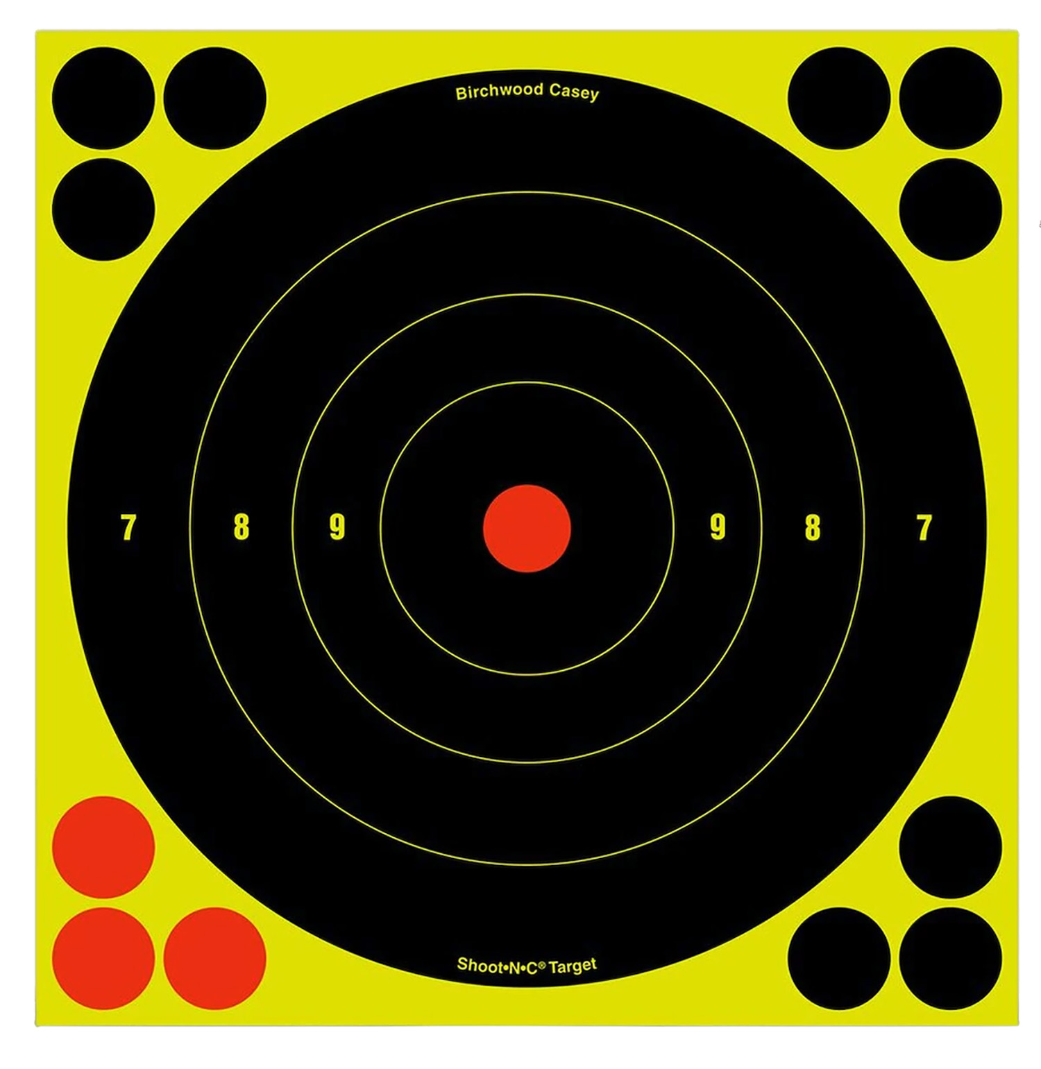 Birchwood Casey 34825 Shoot-N-C  Self-Adhesive Paper Muzzleloader/Shotgun Black/Yellow 200+ yds 8